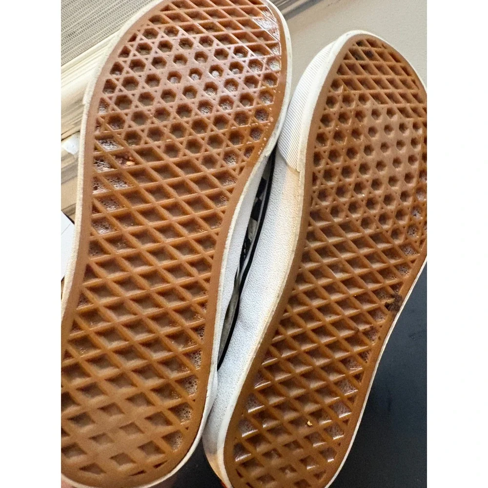 Vans Classic Slip-On Checkerboard Black White Sneakers Mens 6.5 Womens 8.0